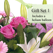 Gift Set 1 - Florist Choice Aqua &amp; balloon